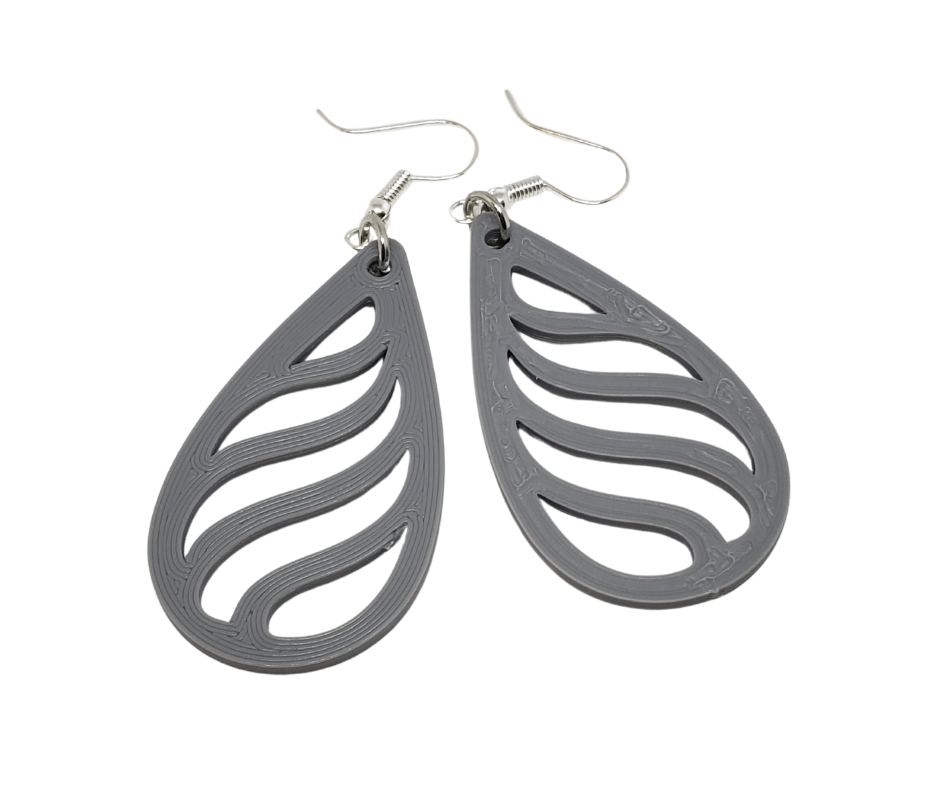 3D Printed Teardrop Earrings