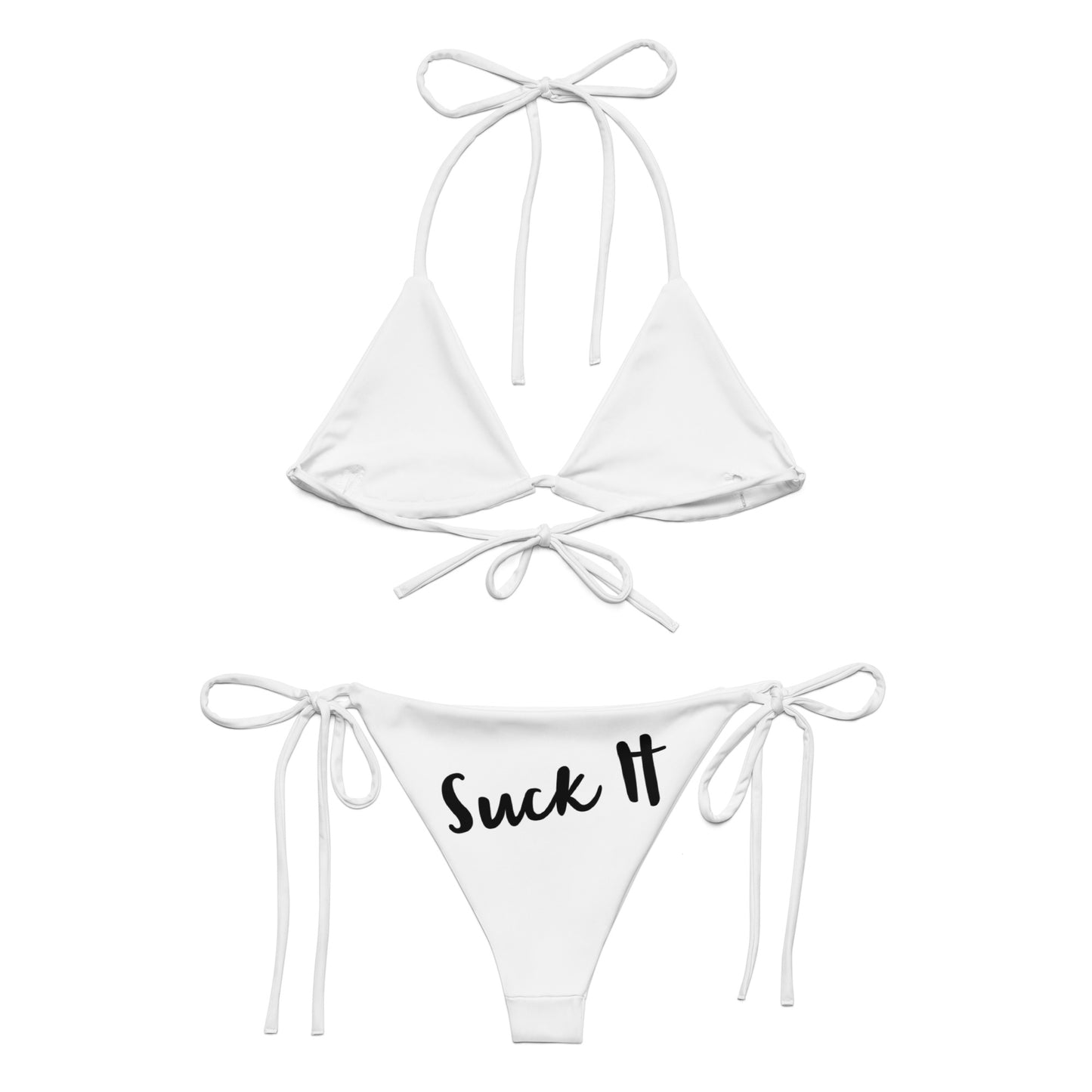 "Suck It" Recycled String Bikini
