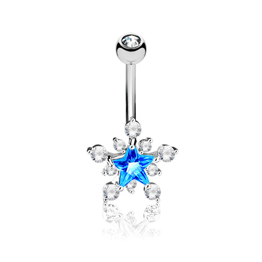 CLEARANCE - Snowflake Navel / Belly Ring