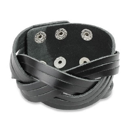 CLEARANCE - Leather Braided Cuff Bracelet