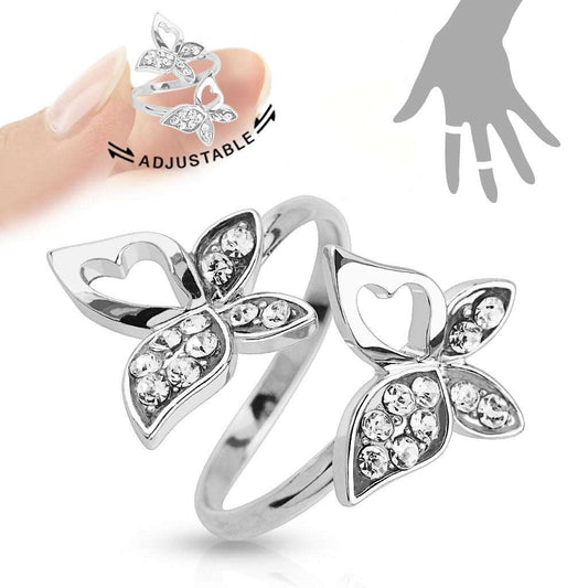 CLEARANCE - Double Butterfly Adjustable Mid-Ring