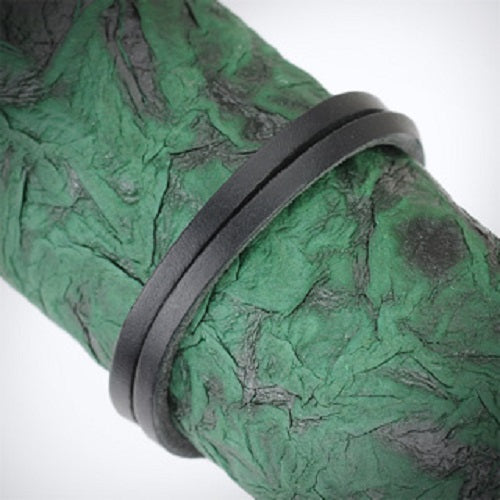 CLEARANCE - Black Leather Infinity Bracelet