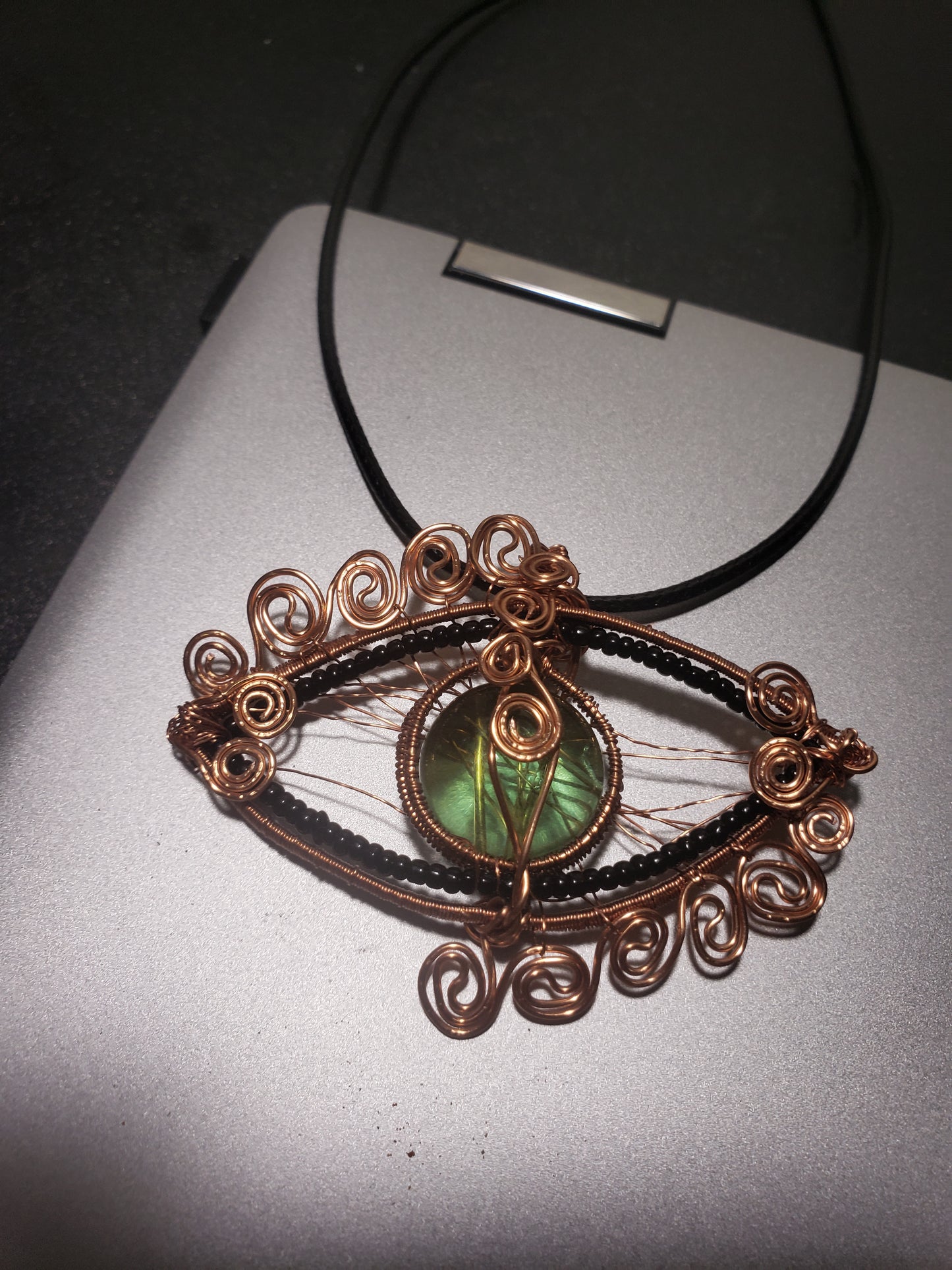 Egyptian-Style Handmade Eye Pendant