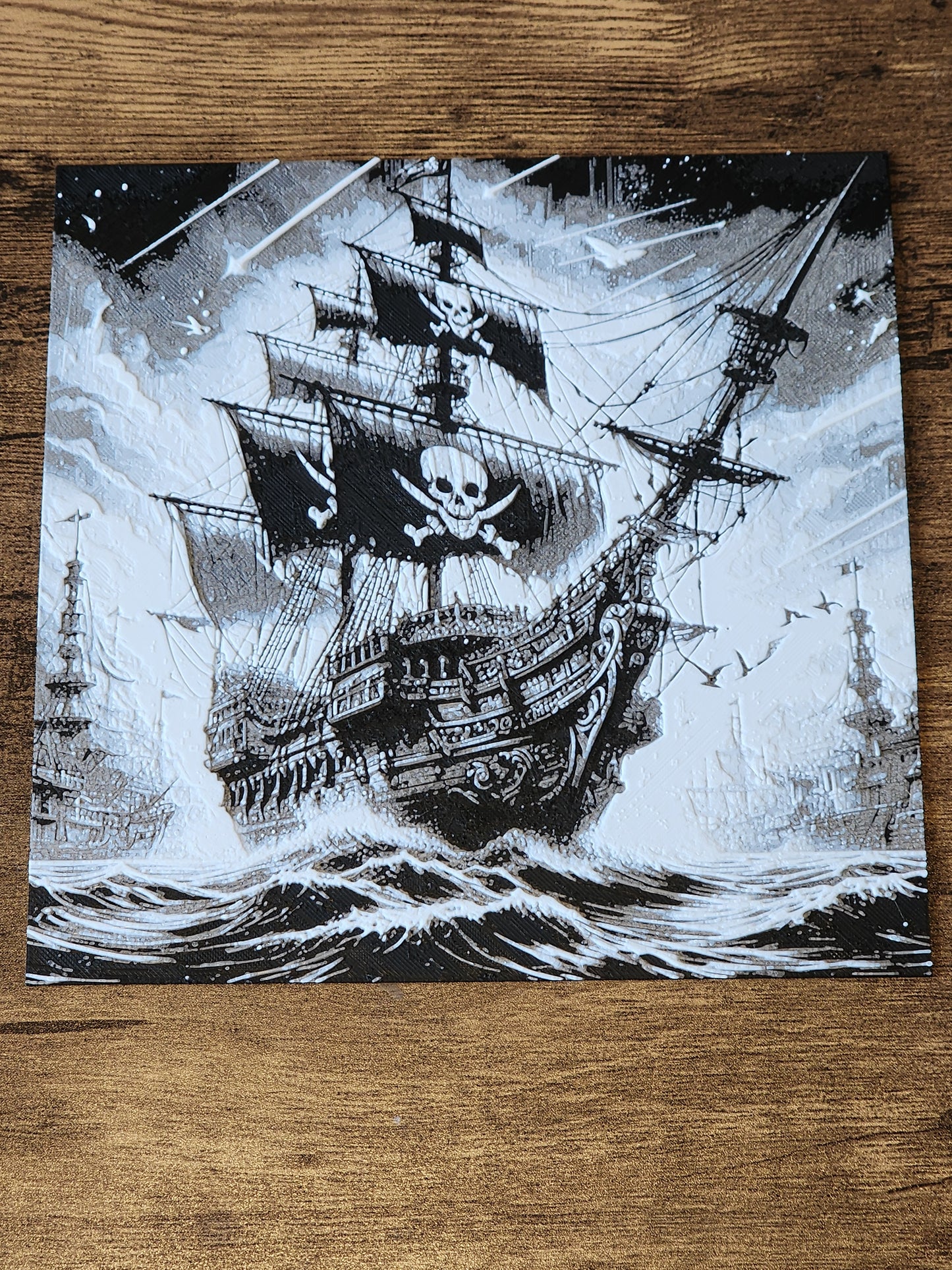 Pirate Ship 3D Printed Picto-Pane