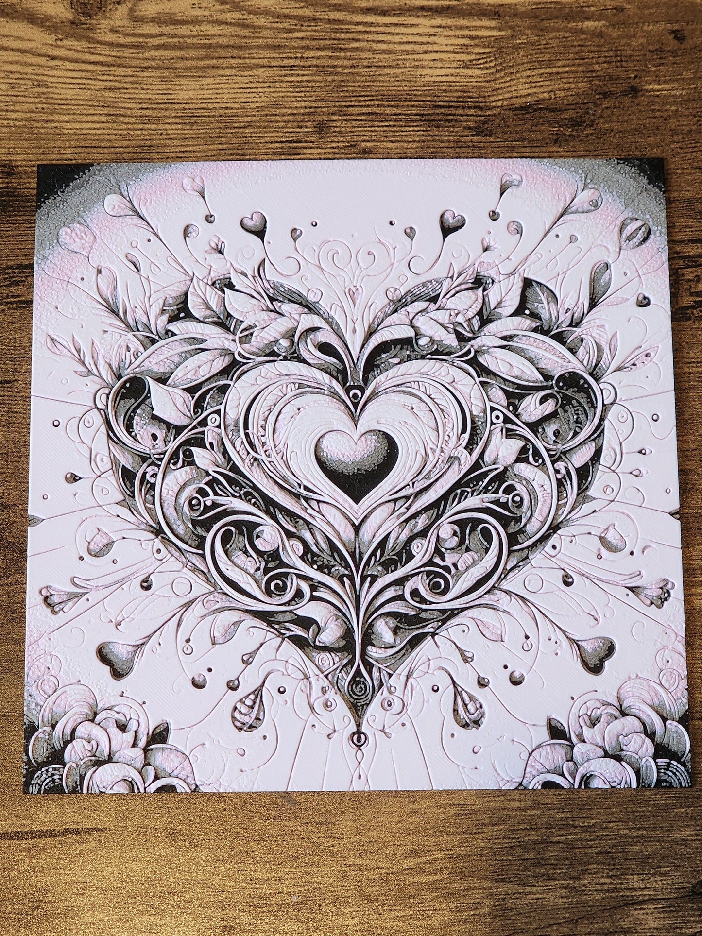 Embellished Heart 3D Printed Picto-Pane