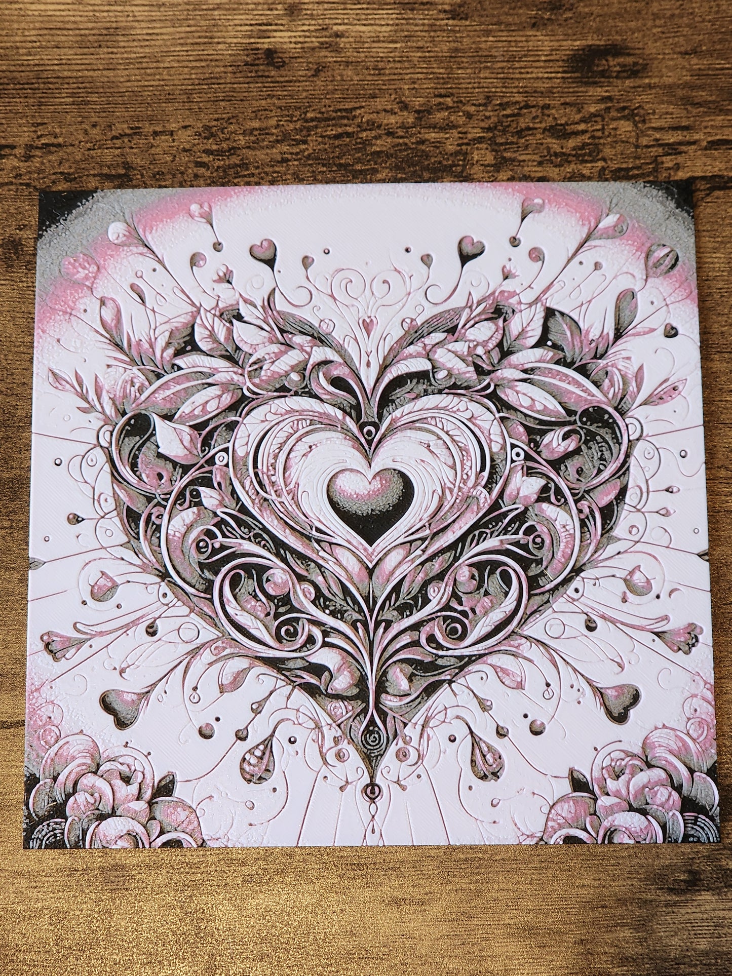 Embellished Heart 3D Printed Picto-Pane