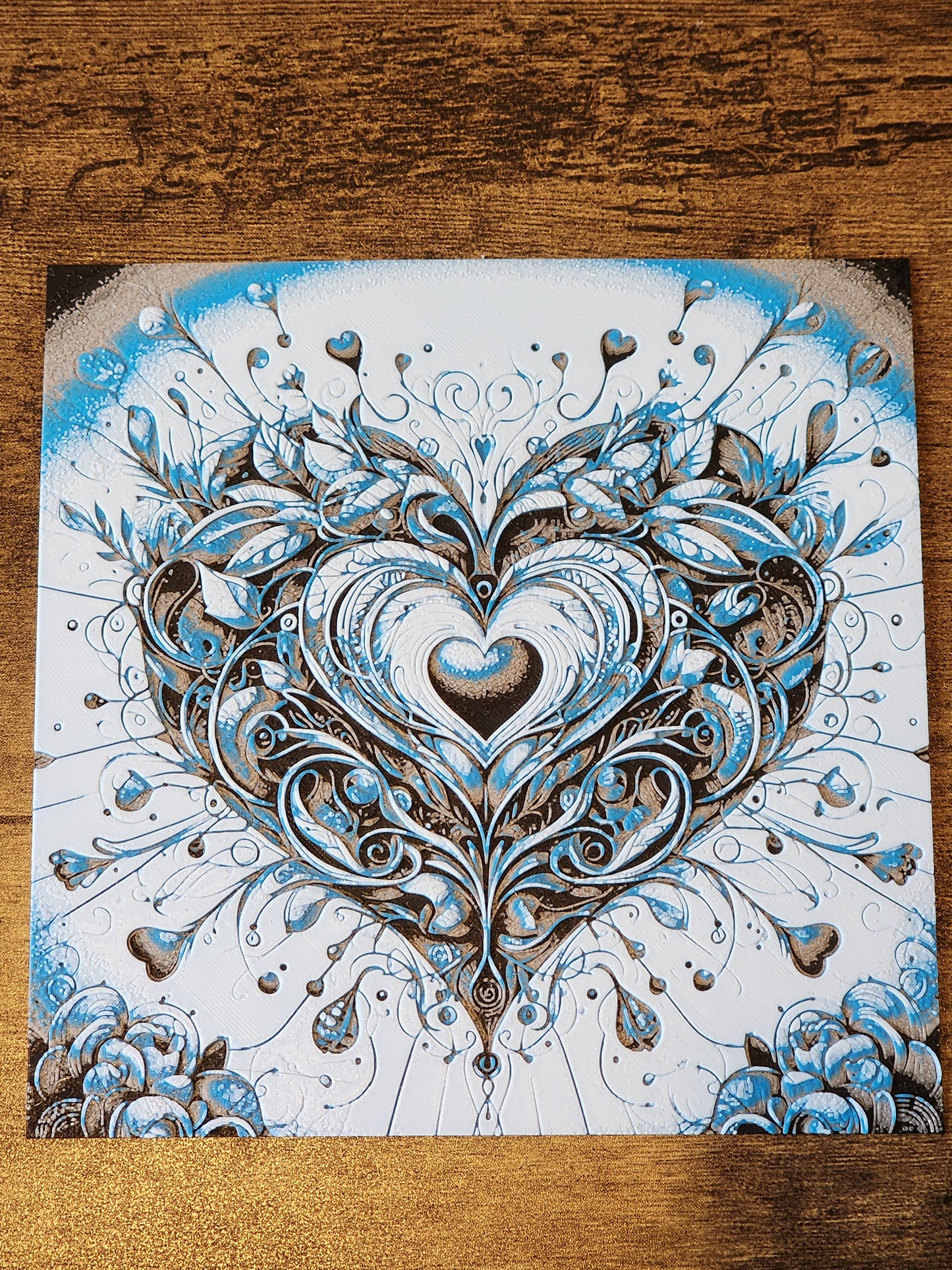 Embellished Heart 3D Printed Picto-Pane