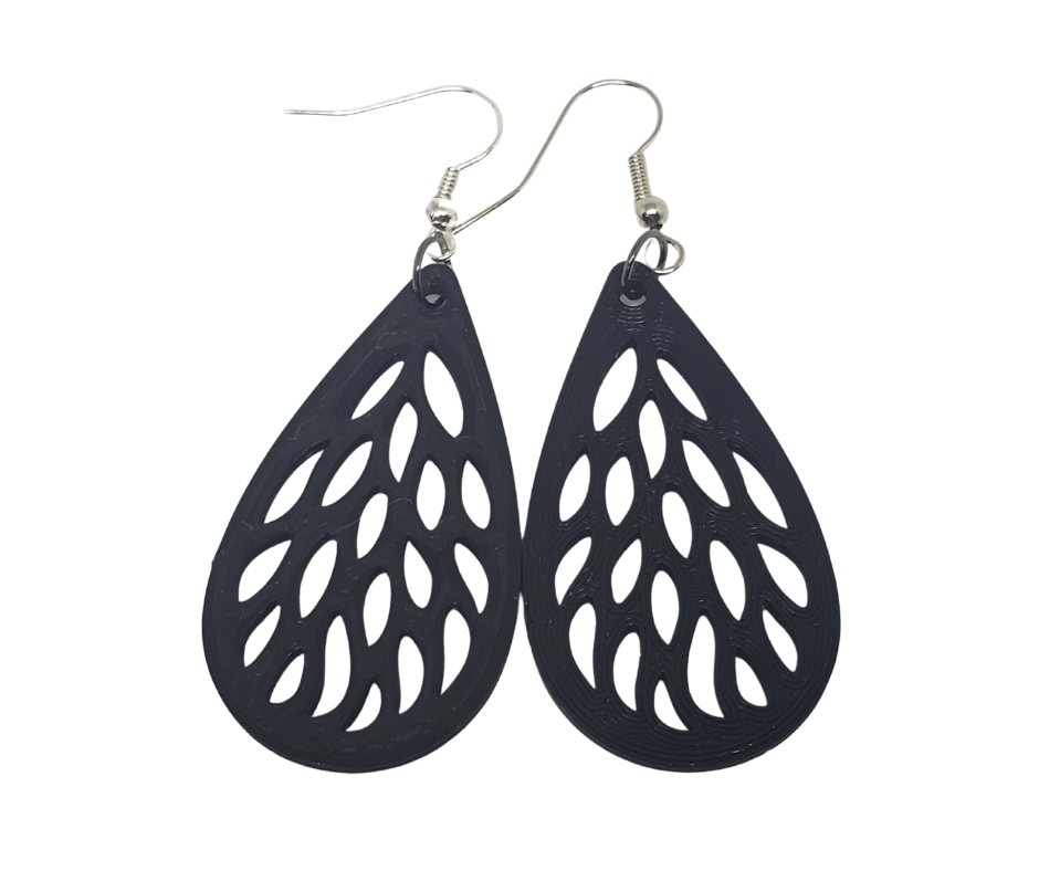 3D Printed Teardrop Earrings