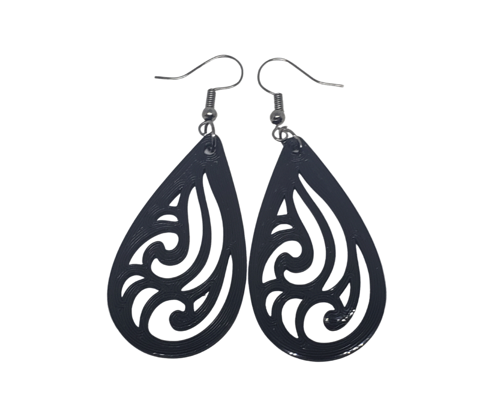 3D Printed Teardrop Earrings