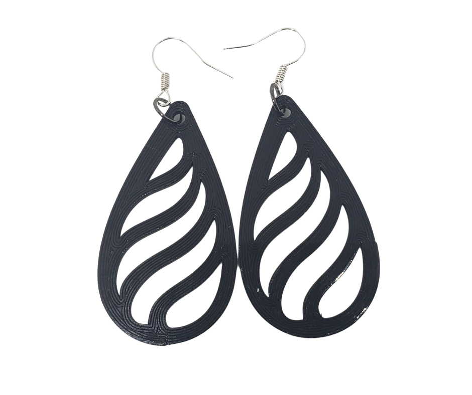 3D Printed Teardrop Earrings