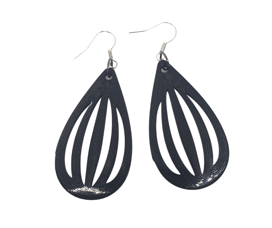 3D Printed Teardrop Earrings