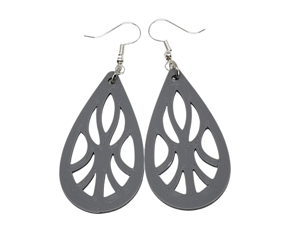 3D Printed Teardrop Earrings