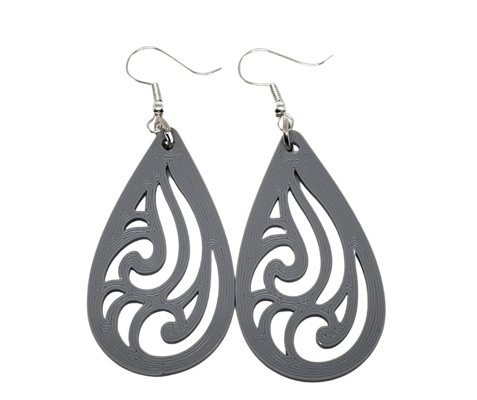 3D Printed Teardrop Earrings