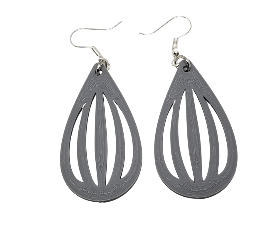 3D Printed Teardrop Earrings