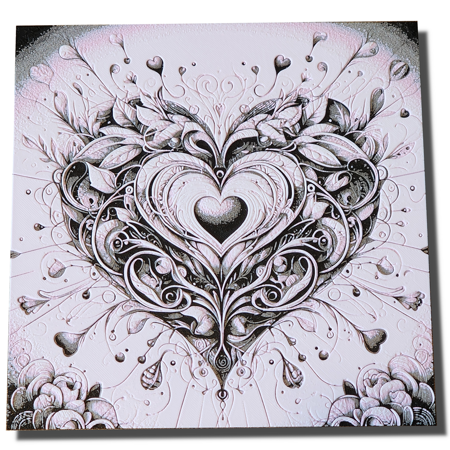 Embellished Heart 3D Printed Picto-Pane