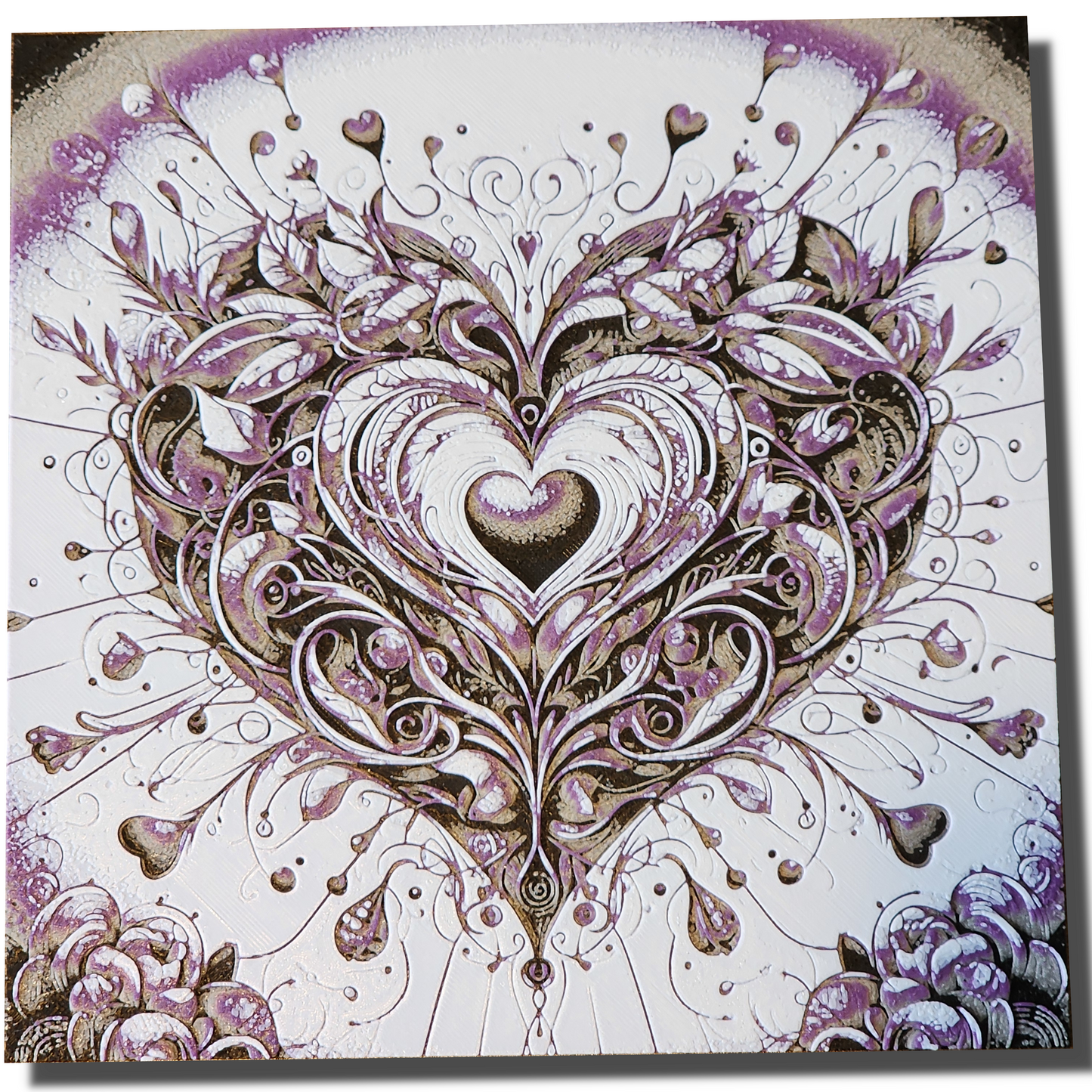 Embellished Heart 3D Printed Picto-Pane