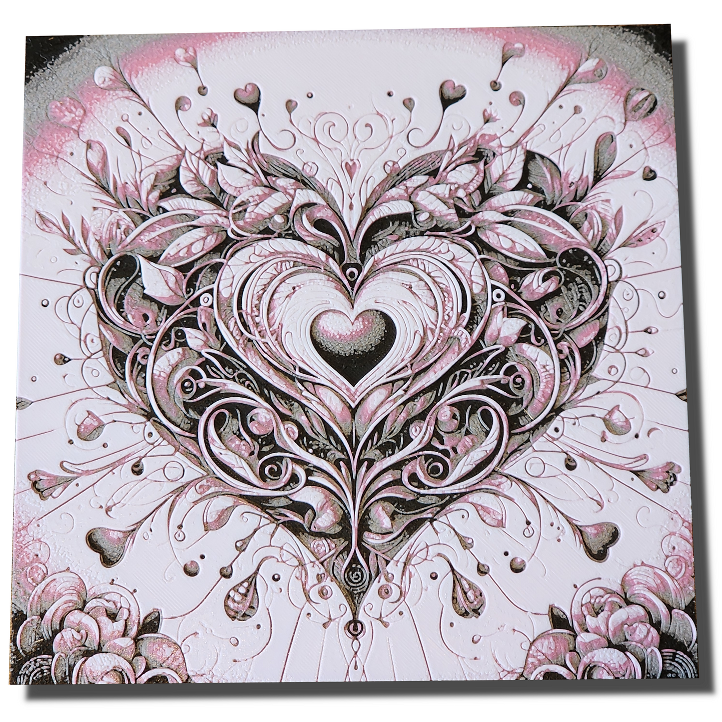 Embellished Heart 3D Printed Picto-Pane