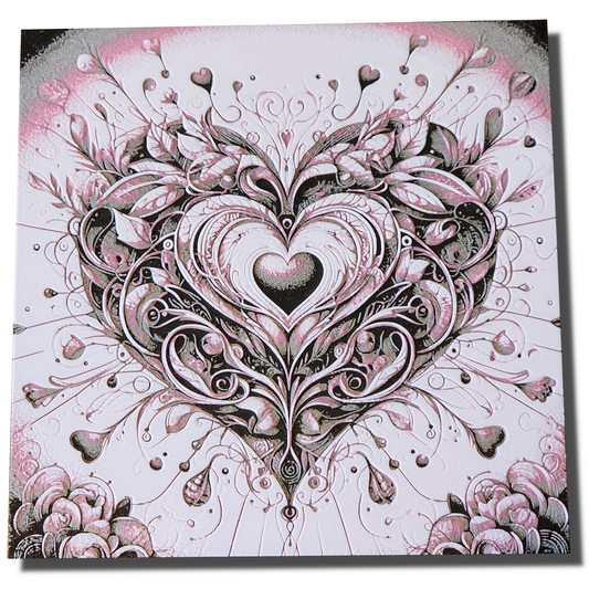 Embellished Heart 3D Printed Picto-Pane