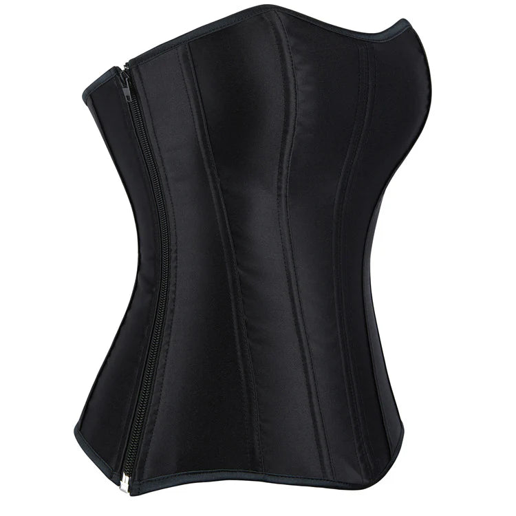 Women's Punk Solid Color Boned Overbust Corset