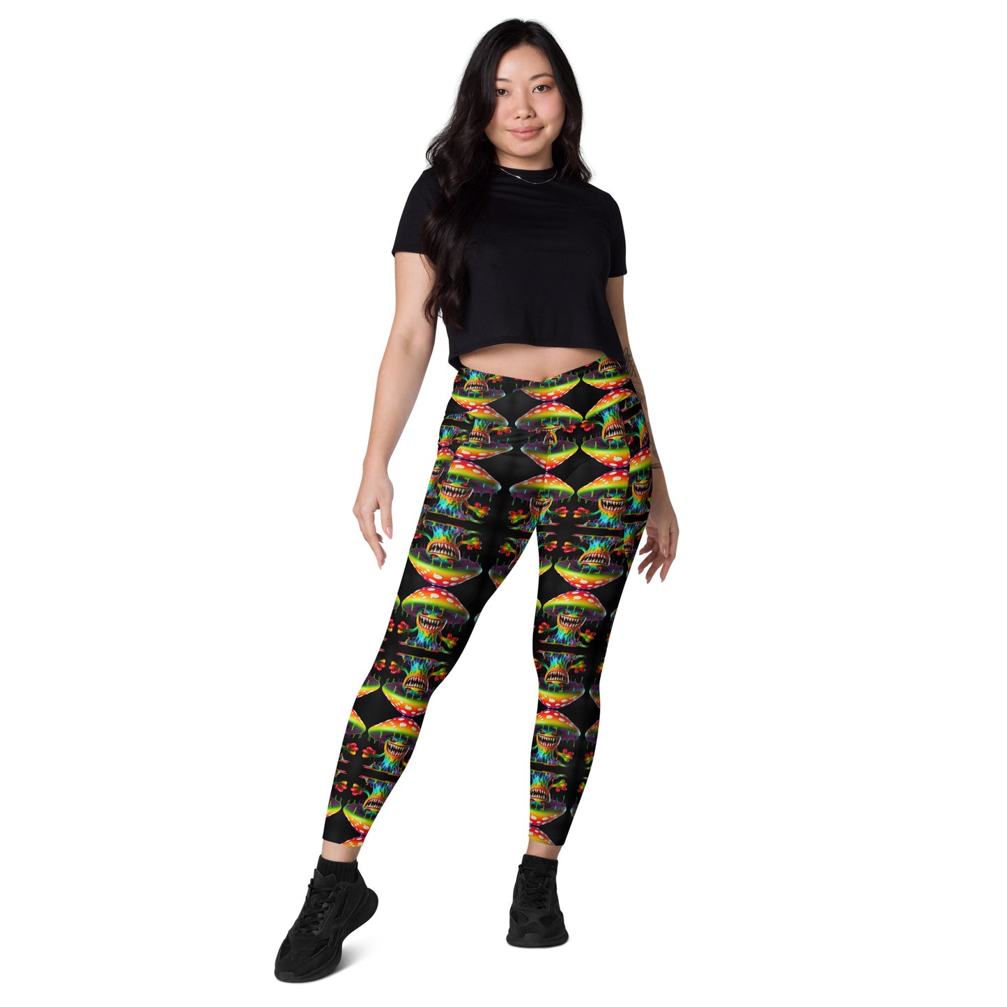 Rancid Mushrooms Crossover leggings with pockets