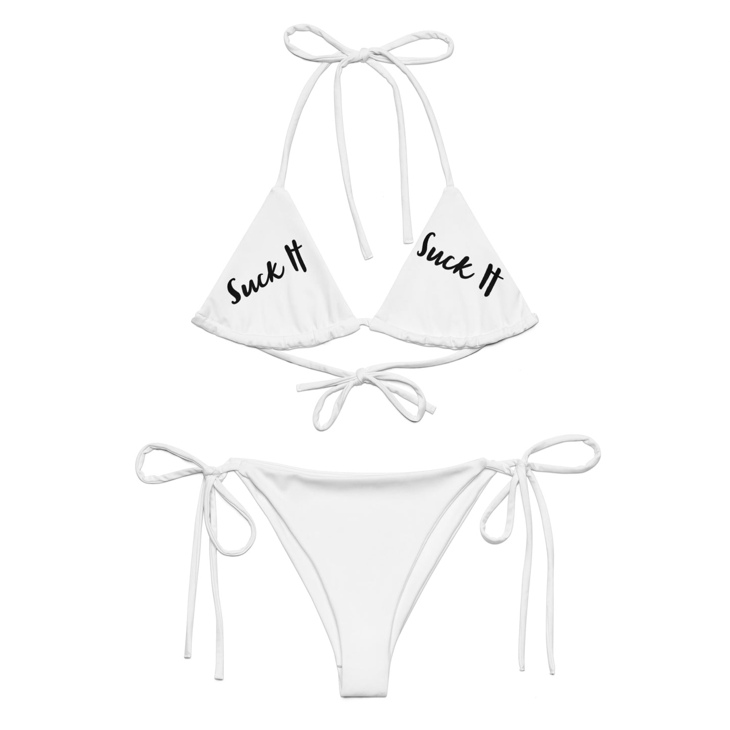 "Suck It" Recycled String Bikini