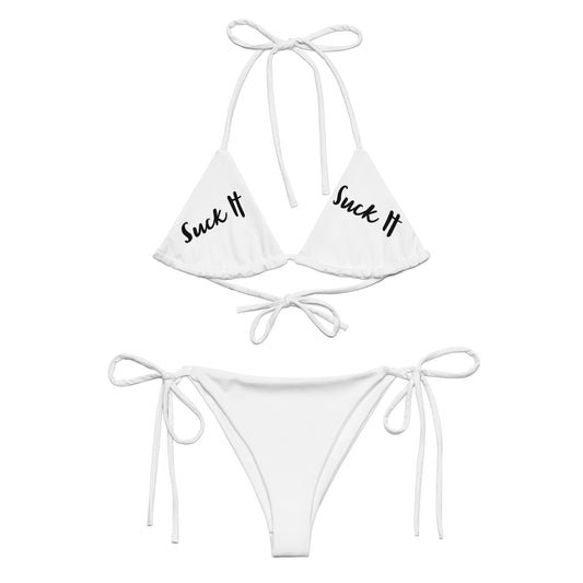 "Suck It" Recycled String Bikini