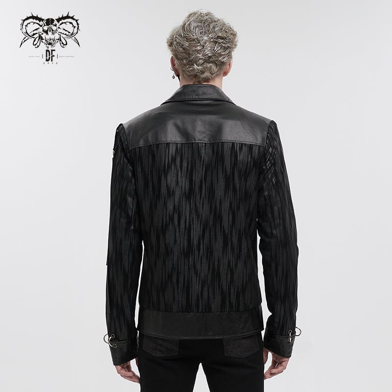 Men's Gothic Splice Ribbed Jacket