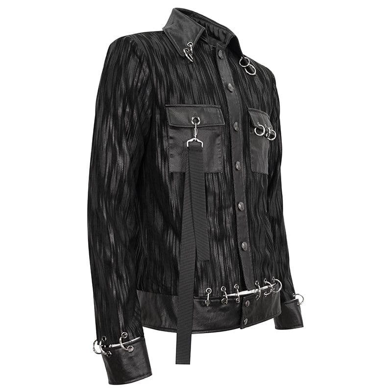 Men's Gothic Splice Ribbed Jacket