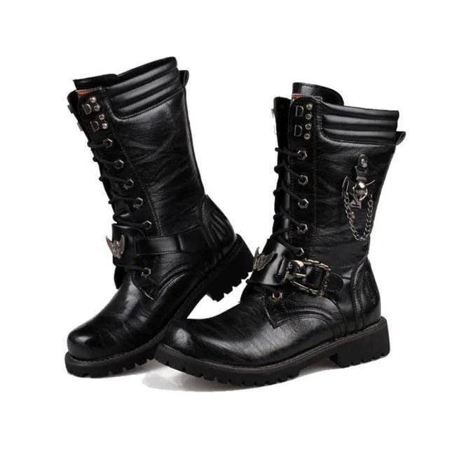 Men's Premium Black Riptide Galloper Boots Motorcycle Boots