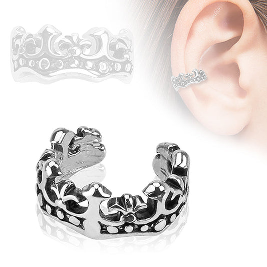 CLEARANCE - Fleur de Lis Pattern Ear Cuff